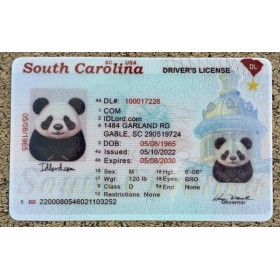 South Carolina scannable card