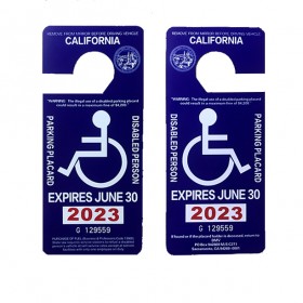 Fake California Handicap Parking Permit Card