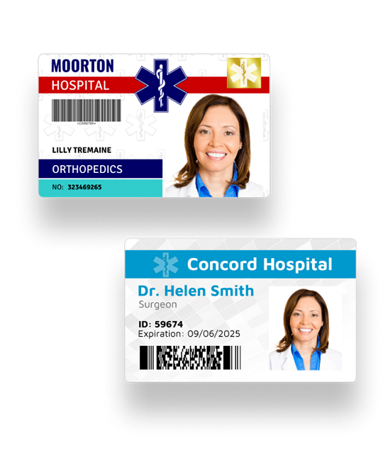 custom novelty ID card design process with photo upload and personal details form