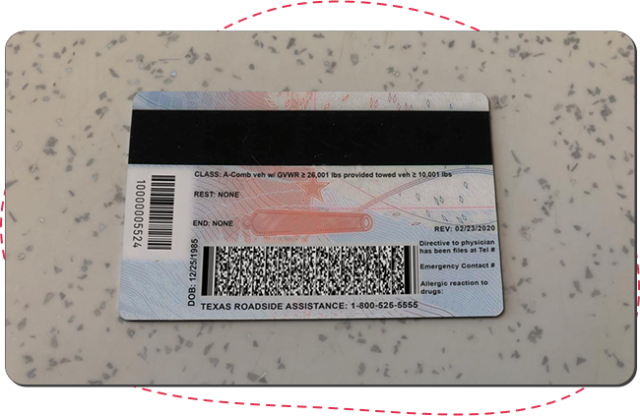 scannable barcode ID card
PDF417 barcode driver license
QR code identification card