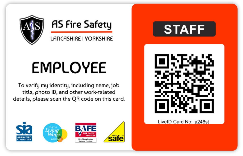 QR code printed on ID card scanned by smartphone for identity verification